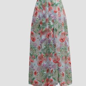 Lib Foster Pleated A-Line Maxi Dress